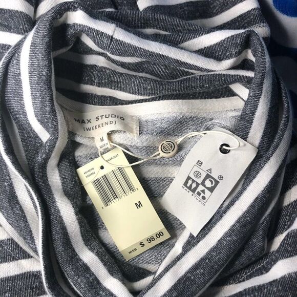 Max Studio Gray Striped Long Sleeve Dress - Picture 7 of 8